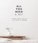 All you need is rest (Hardback)