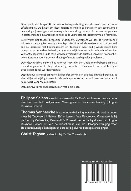 3-Aangifte Vennootschapsbelasting 2022 (gedrukte versie) (Paperback)