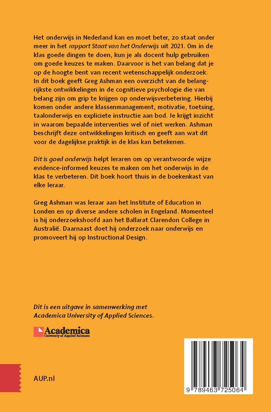 Dit is goed onderwijs (Paperback)