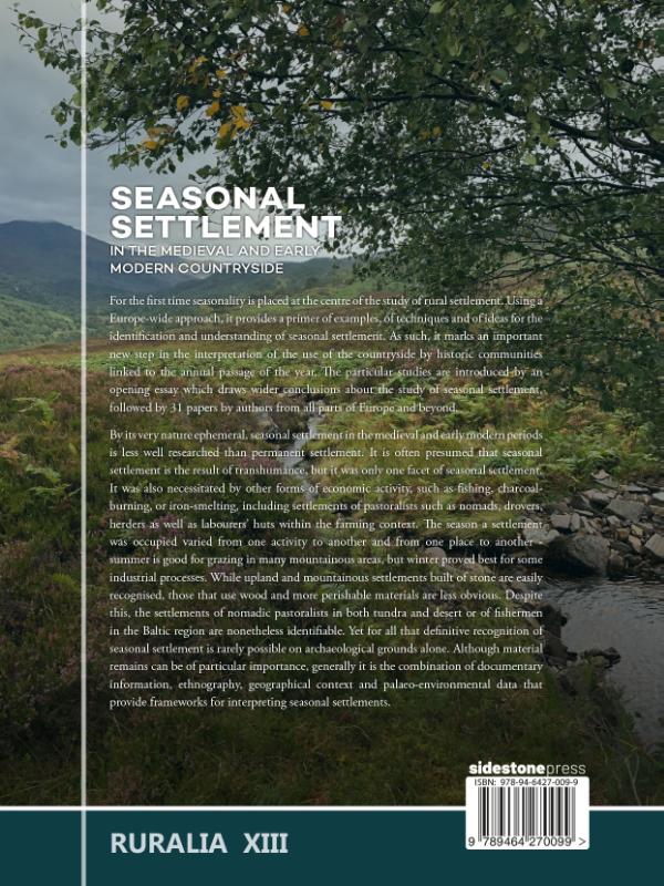 Seasonal Settlement in the Medieval and Early Modern Countryside (Paperback)
