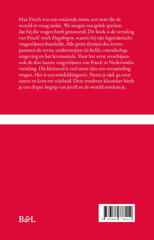 De vragen van Frisch (Hardback)