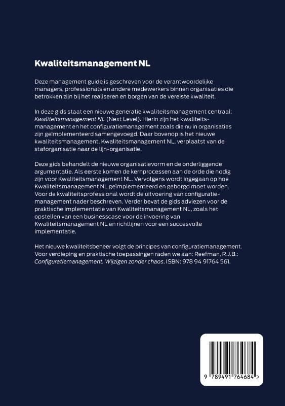 Kwaliteitsmanagement NL (Paperback)