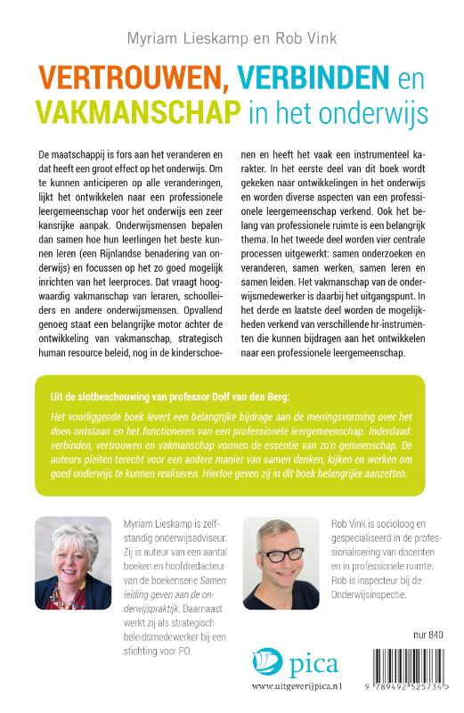 Vertrouwen, verbinden en vakmanschap in het onderwijs (Paperback)