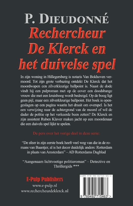 Rechercheur De Klerck en het duivelse spel (Paperback)
