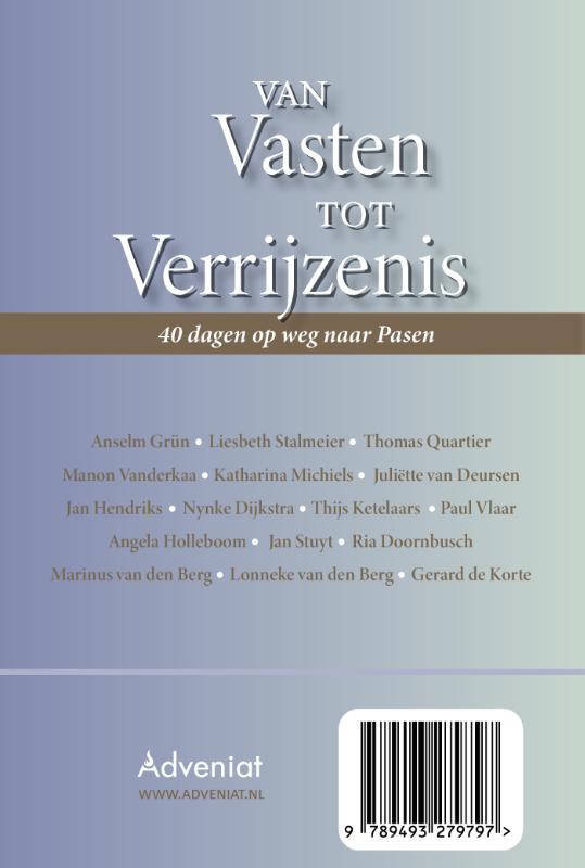 Van Vasten tot Verrijzenis (Paperback)