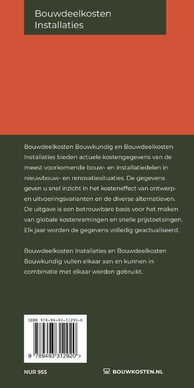 Bouwdeelkosten Installaties (Paperback)