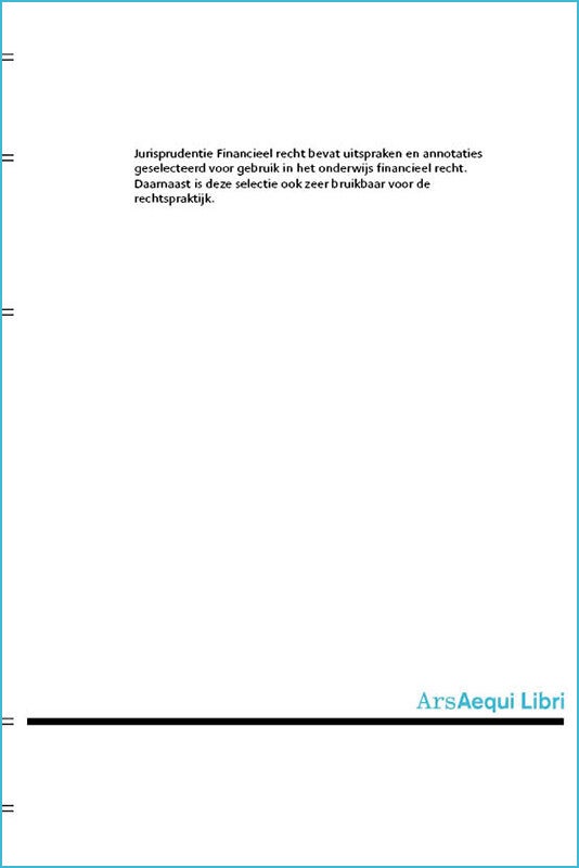 Jurisprudentie Financieel recht 1968-2024 (Paperback)