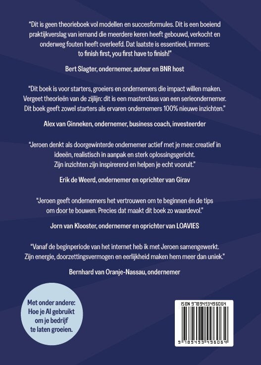 Ondernemen zoals de startup king (Hardback)