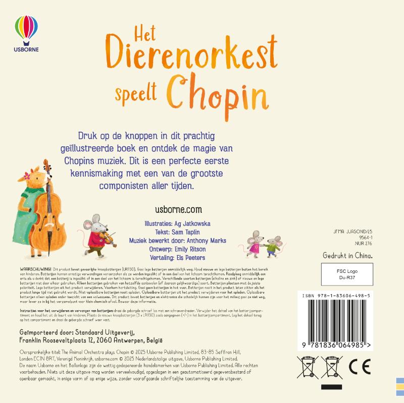 Het Dierenorkest speelt Chopin (Kartonboek) Het Dierenorkest speelt Chopin (Kartonboek)