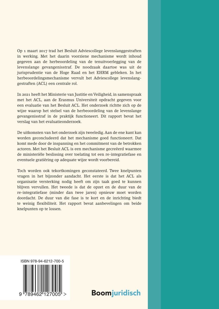 Evaluatie Besluit Adviescollege levenslanggestraften (E-book) Evaluatie Besluit Adviescollege levenslanggestraften (E-book)