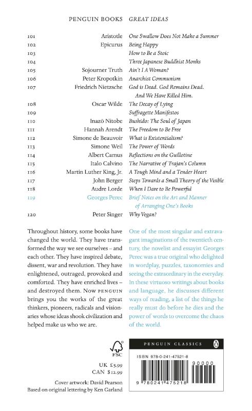 Brief Notes on the Art and Manner of Arranging One's Books (Paperback) Brief Notes on the Art and Manner of Arranging One's Books (Paperback)