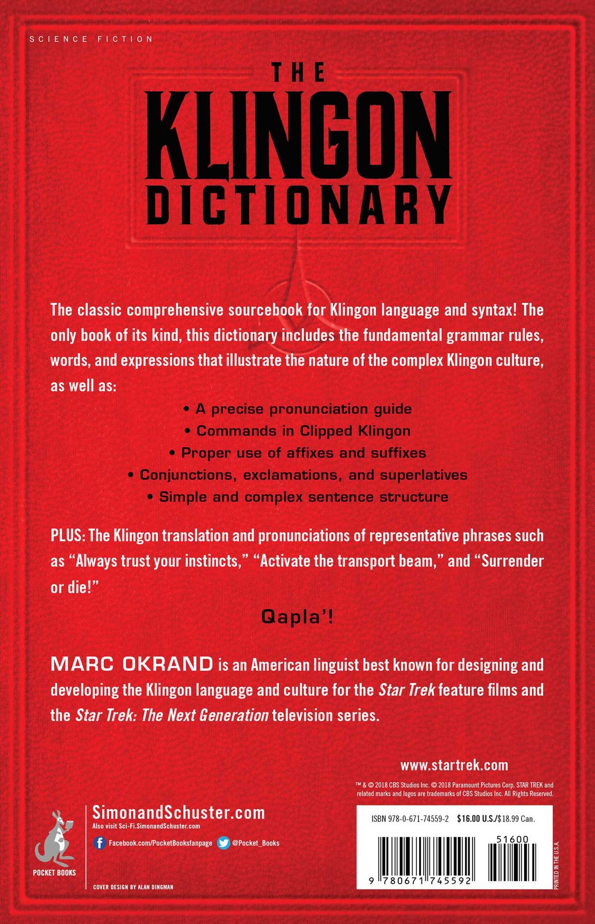 Klingon Dictionary (Paperback) Klingon Dictionary (Paperback)
