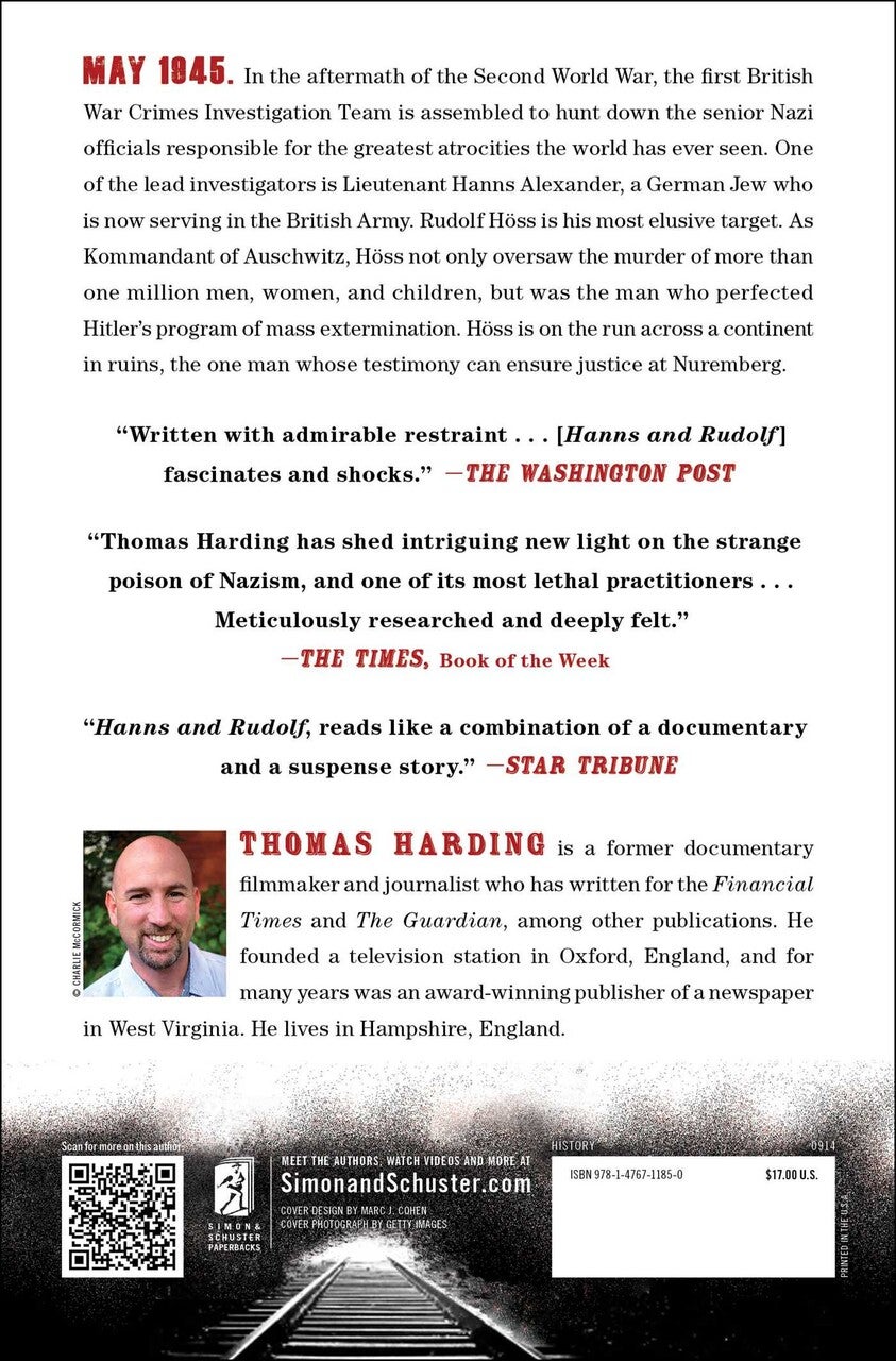 Harding, T: Hanns and Rudolf (Paperback) Harding, T: Hanns and Rudolf (Paperback)