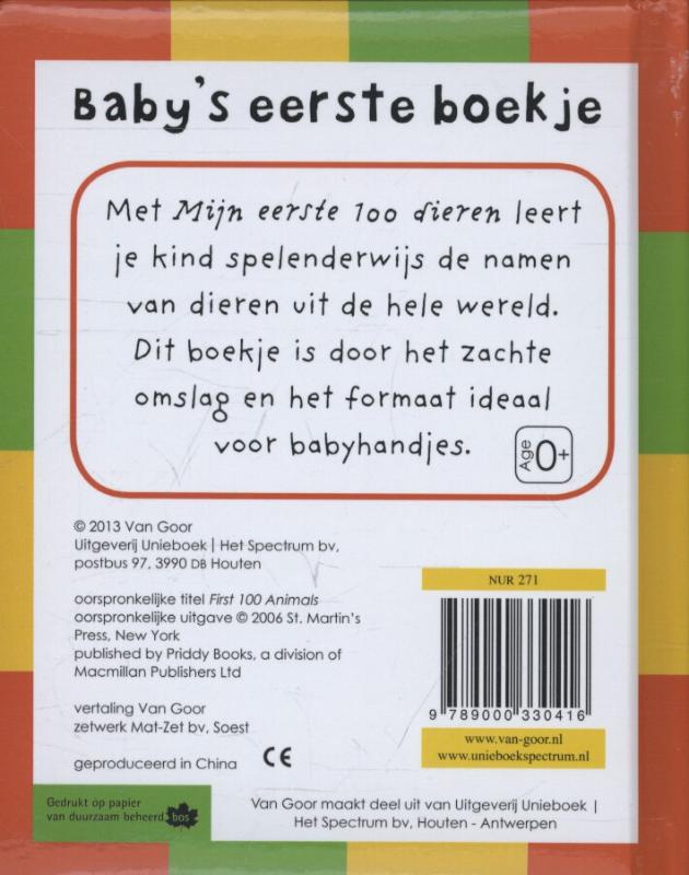 Mijn eerste 100 dieren (Hardback) Mijn eerste 100 dieren (Hardback)