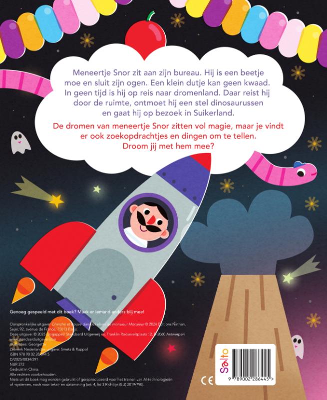 Zoek en vind in de dromen van meneertje Snor (Kartonboek) Zoek en vind in de dromen van meneertje Snor (Kartonboek)