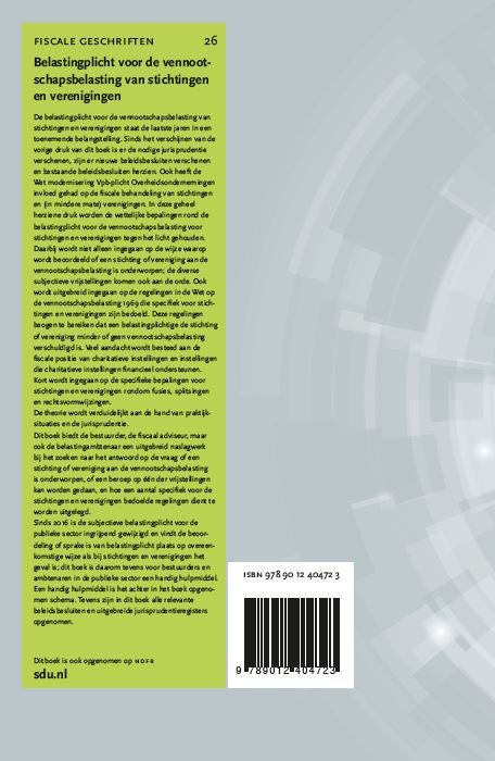 Belastingplicht voor de vennootschapsbelasting van stichtingen en verenigingen (Paperback) Belastingplicht voor de vennootschapsbelasting van stichtingen en verenigingen (Paperback)