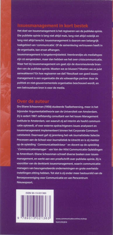 Issuemanagement in kort bestek (Paperback) Issuemanagement in kort bestek (Paperback)