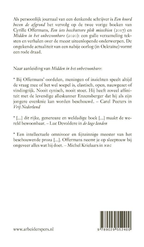 Een koord boven de afgrond (Paperback) Een koord boven de afgrond (Paperback)