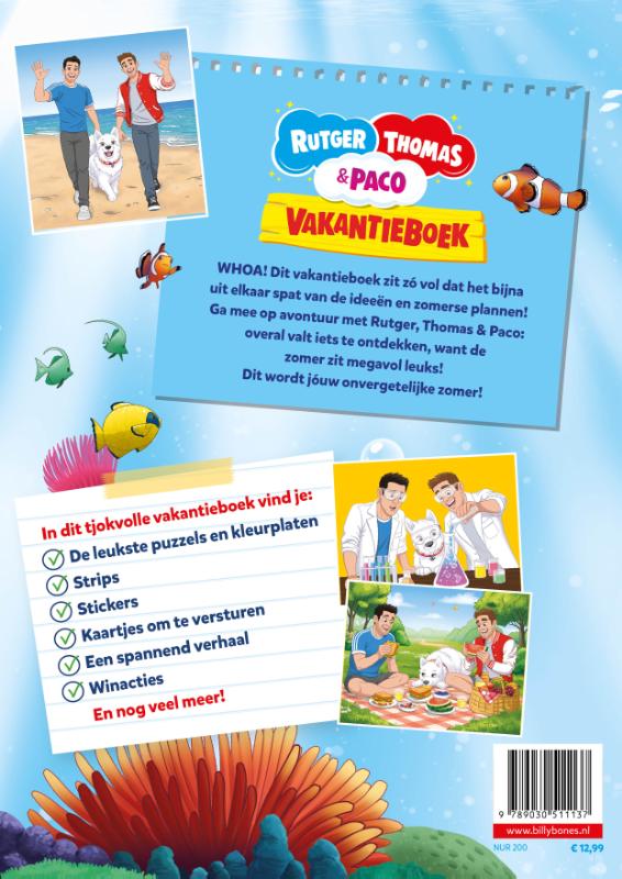 Het vakantieboek van Rutger, Thomas en Paco (Paperback) Het vakantieboek van Rutger, Thomas en Paco (Paperback)