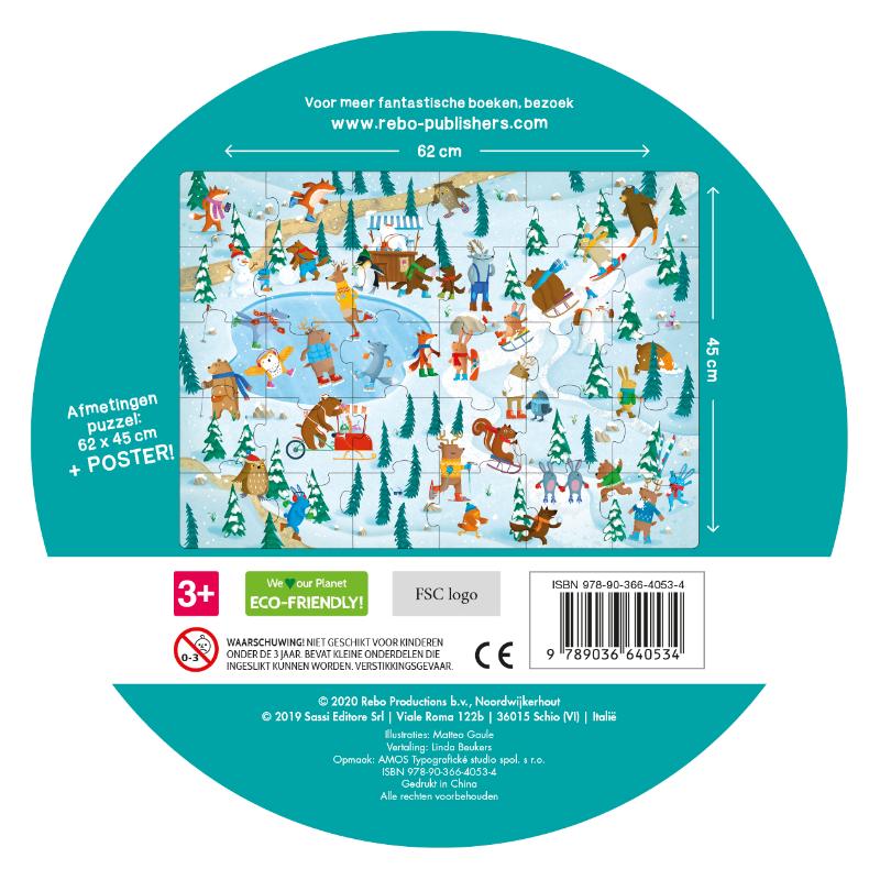 Dieren op het ijs - boek + giga puzzel (Kartonboek) Dieren op het ijs - boek + giga puzzel (Kartonboek)
