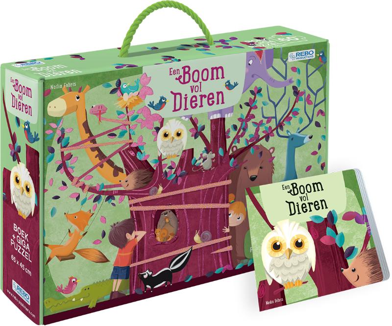 Een boom vol dieren - boek + giga puzzel (Kartonboek) Een boom vol dieren - boek + giga puzzel (Kartonboek)
