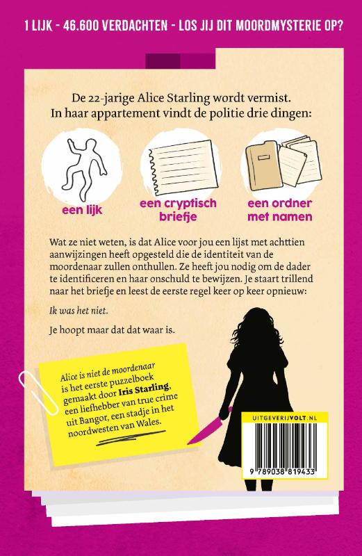 Alice is niet de moordenaar (Paperback) Alice is niet de moordenaar (Paperback)