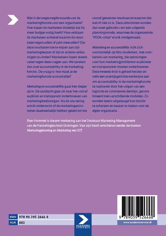 Marketing en accountability (Paperback) Marketing en accountability (Paperback)