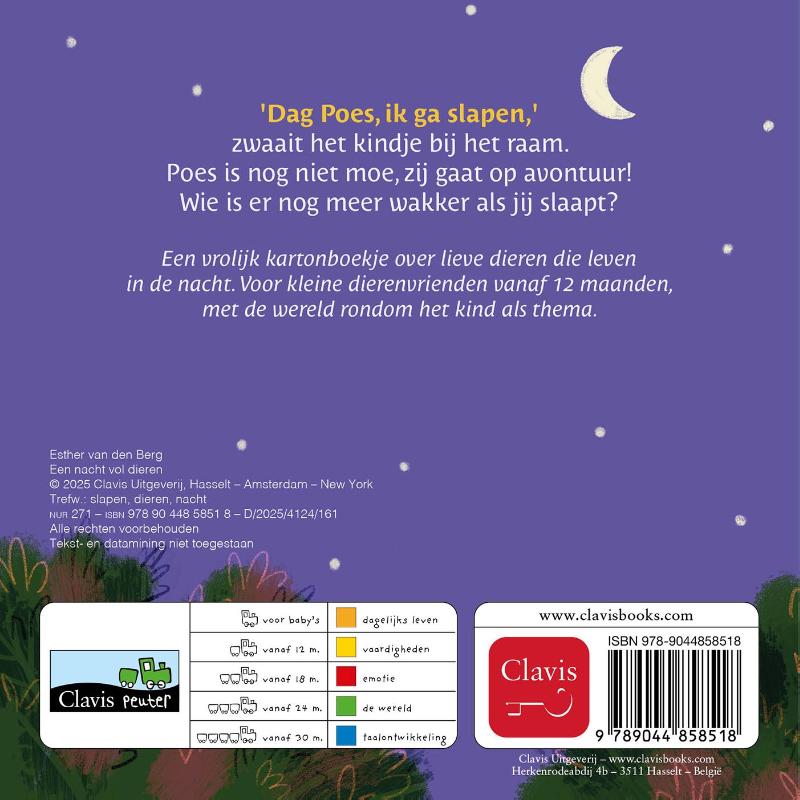 Een nacht vol dieren (Kartonboek) Een nacht vol dieren (Kartonboek)