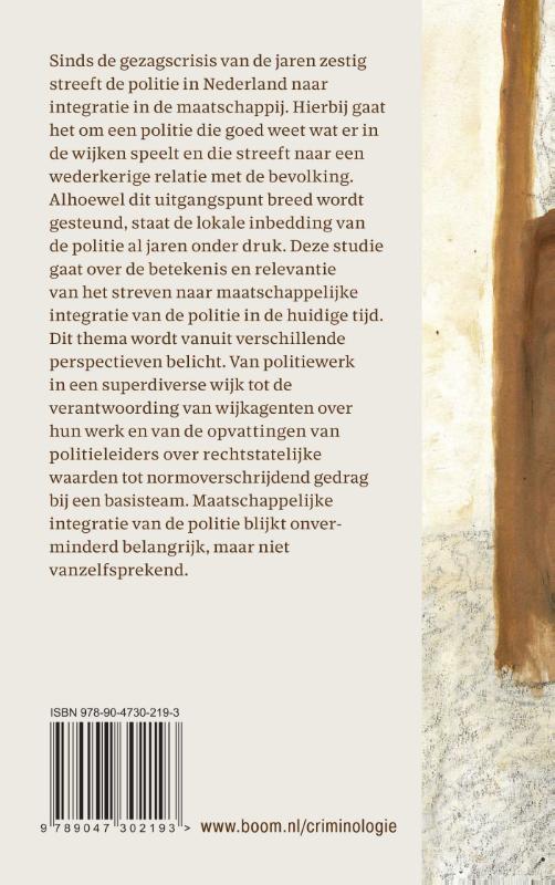 De maatschappelijke integratie van de politie (Paperback) De maatschappelijke integratie van de politie (Paperback)