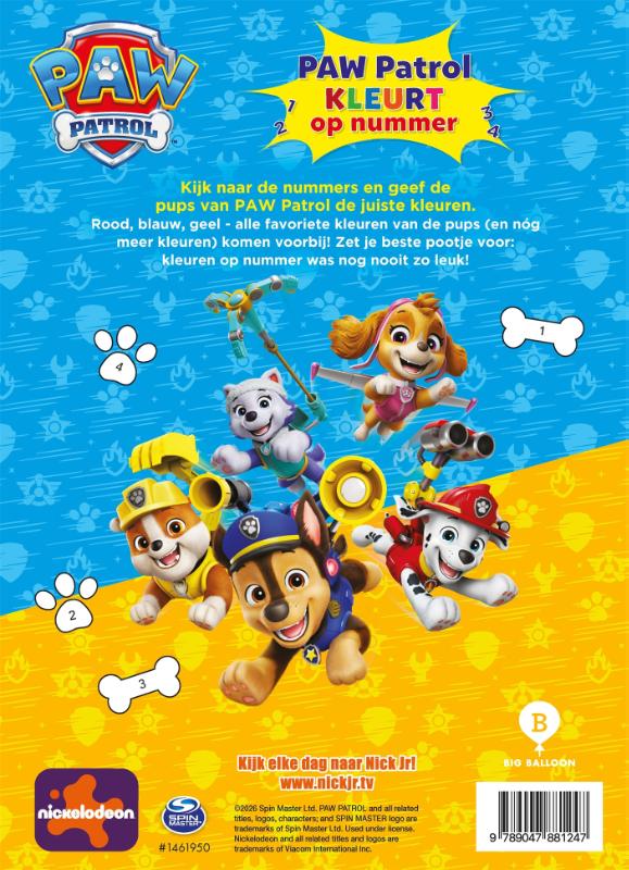 PAW Patrol kleurt op nummer (Paperback) PAW Patrol kleurt op nummer (Paperback)