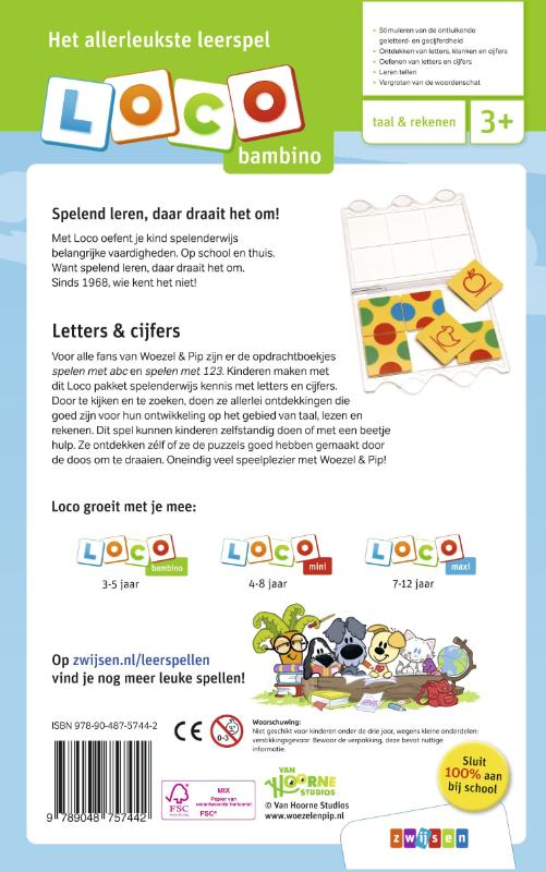 Loco bambino Woezel & Pip pakket letters & cijfers (Paperback) Loco bambino Woezel & Pip pakket letters & cijfers (Paperback)