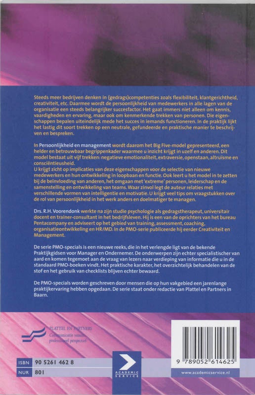 Persoonlijkheid en management (Paperback) Persoonlijkheid en management (Paperback)