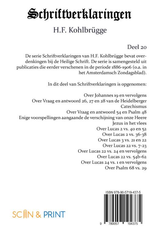 Schriftverklaringen 20 (Paperback) Schriftverklaringen 20 (Paperback)