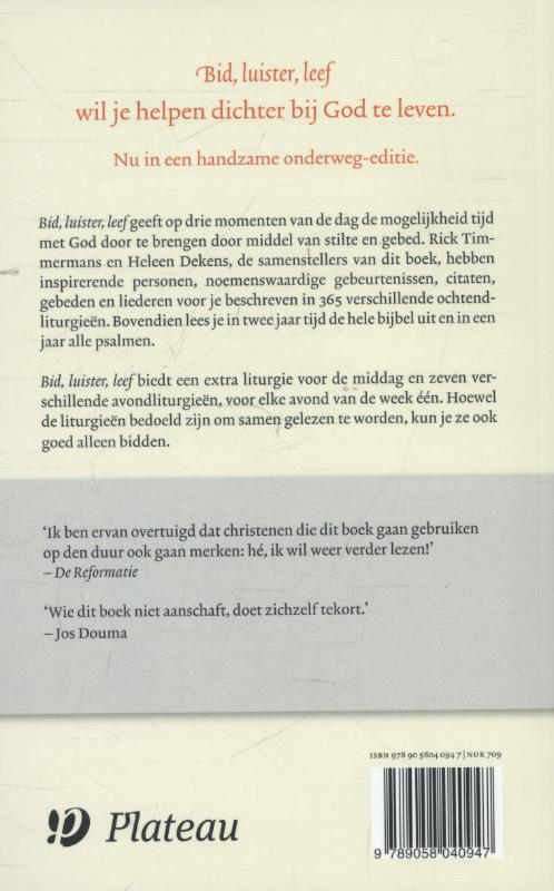 Bid, luister, leef (Paperback) Bid, luister, leef (Paperback)