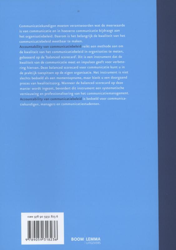 Accountability van communicatiebeleid (Paperback) Accountability van communicatiebeleid (Paperback)