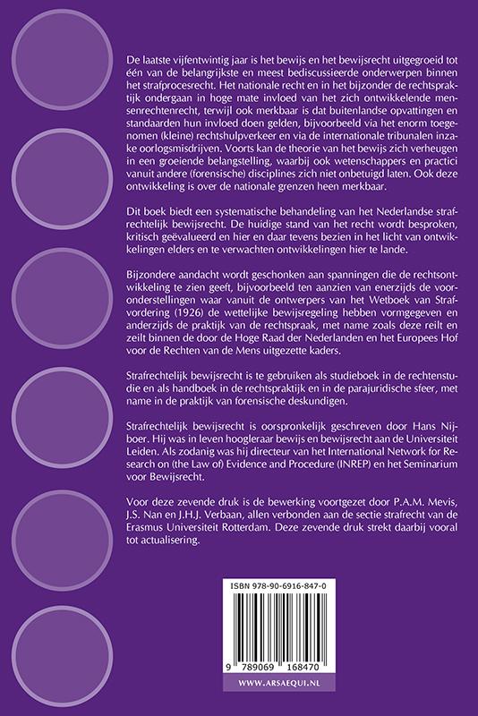 Strafrechtelijk bewijsrecht (Paperback) Strafrechtelijk bewijsrecht (Paperback)