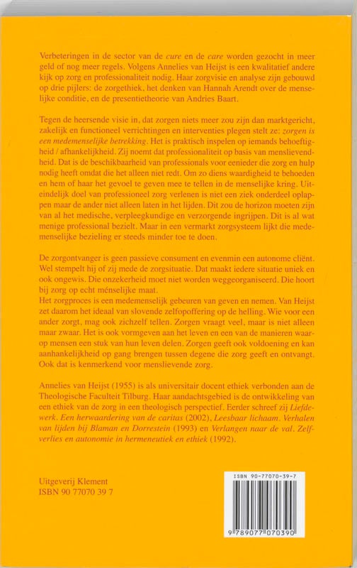 Menslievende zorg (Paperback) Menslievende zorg (Paperback)