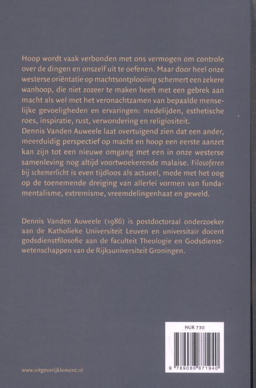 Filosoferen bij schemerlicht (Paperback) Filosoferen bij schemerlicht (Paperback)