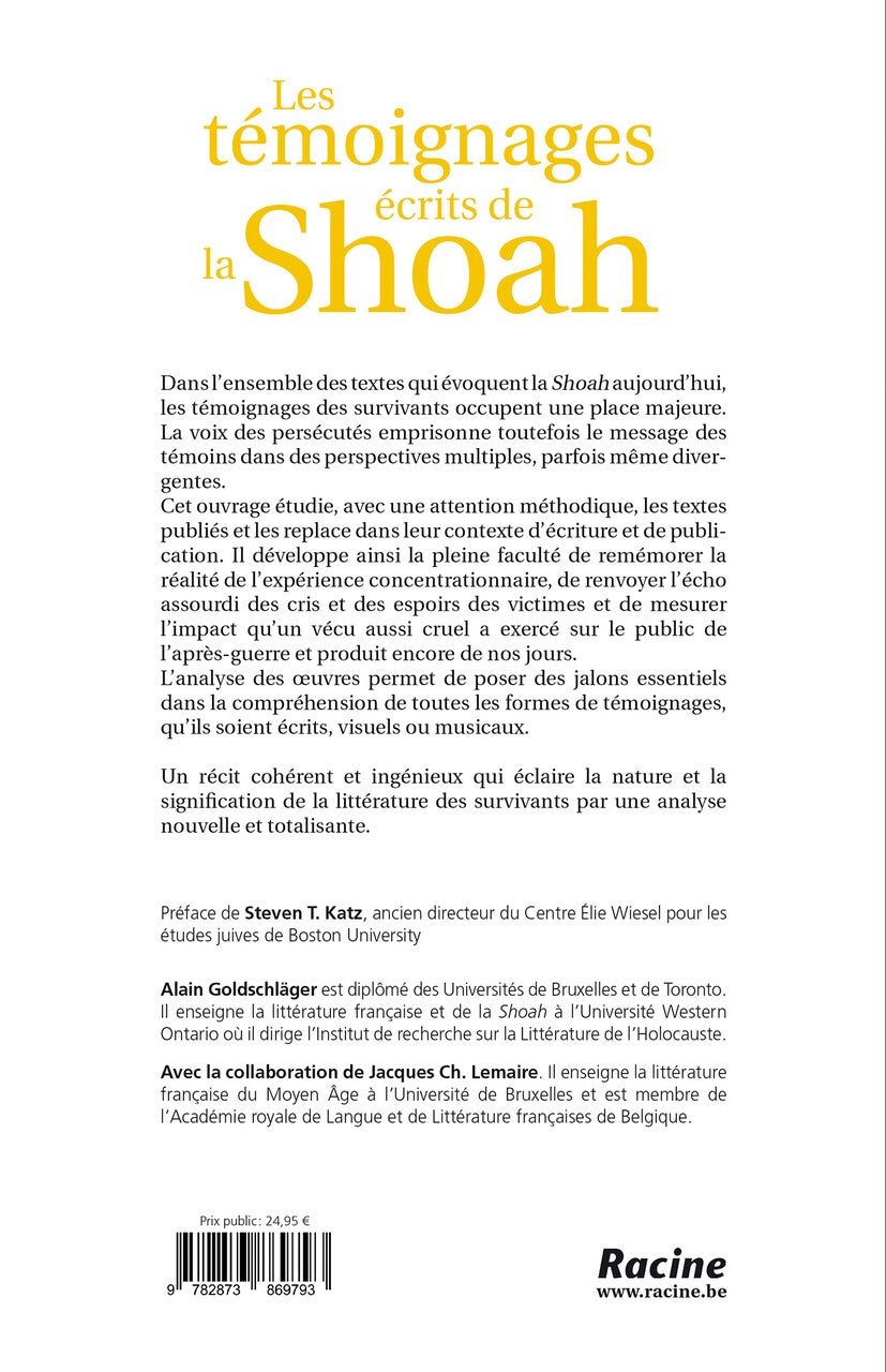 Les témoignages écrits de la Shoah (E-book) Les témoignages écrits de la Shoah (E-book)