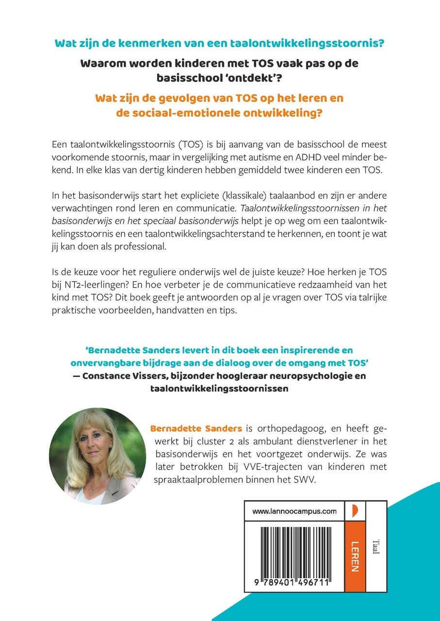 Taalontwikkelingsstoornissen in het basisonderwijs en speciaal basisonderwijs (E-book) Taalontwikkelingsstoornissen in het basisonderwijs en speciaal basisonderwijs (E-book)