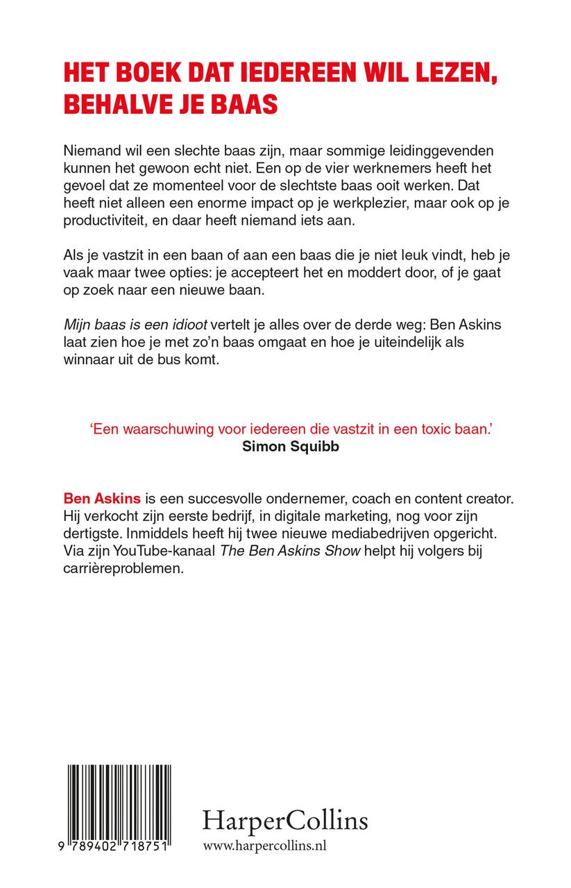 Mijn baas is een idioot (E-book) Mijn baas is een idioot (E-book)