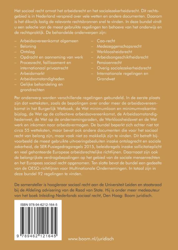 Wetgeving sociaal recht 2025/2026 (Paperback) Wetgeving sociaal recht 2025/2026 (Paperback)