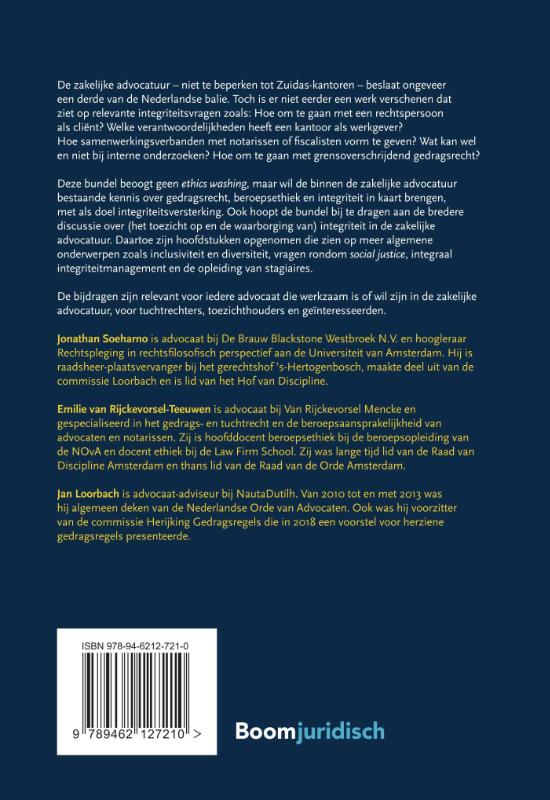 Integriteit in de zakelijke advocatuur (Paperback) Integriteit in de zakelijke advocatuur (Paperback)