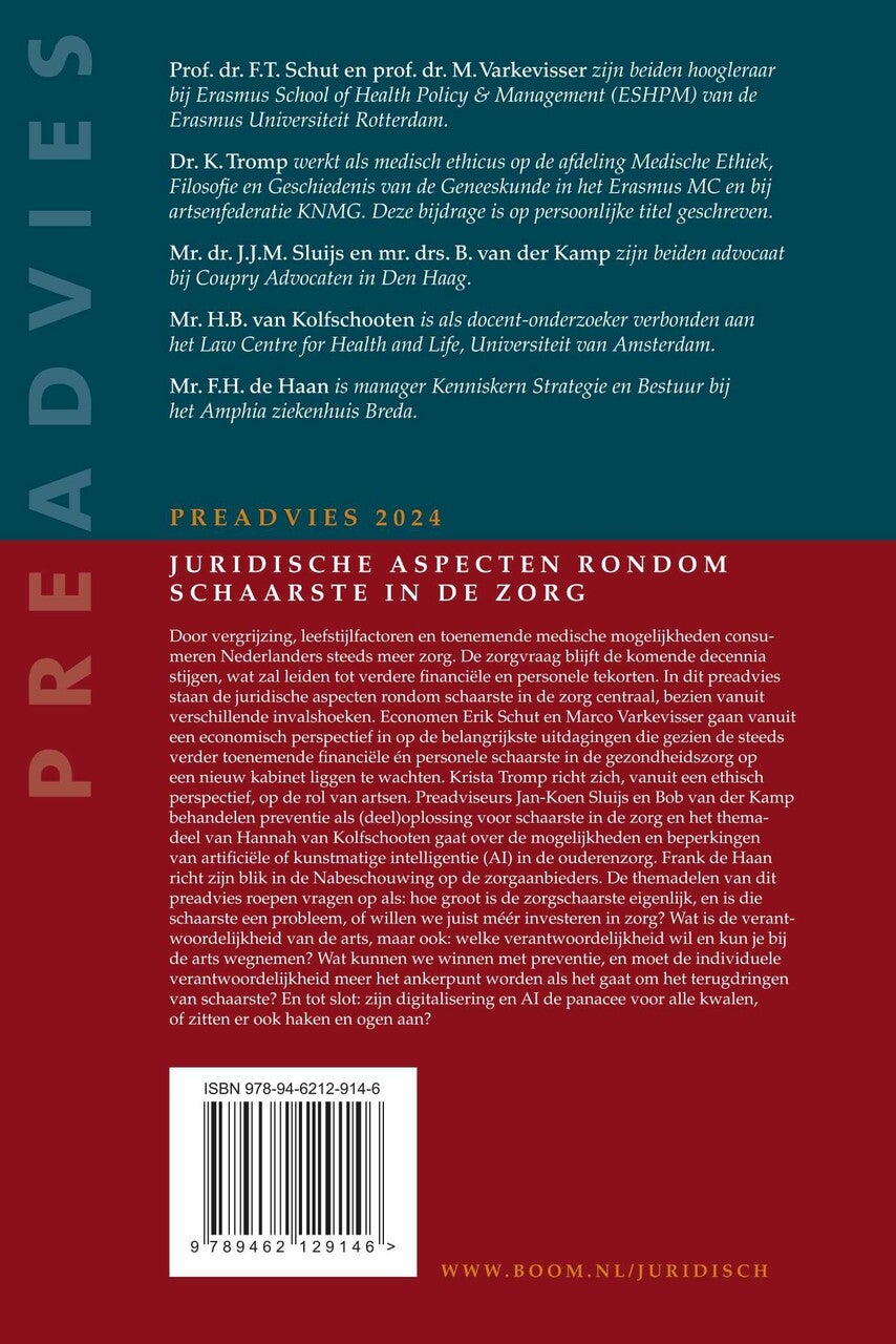 Juridische aspecten rondom schaarste in de zorg (Paperback) Juridische aspecten rondom schaarste in de zorg (Paperback)