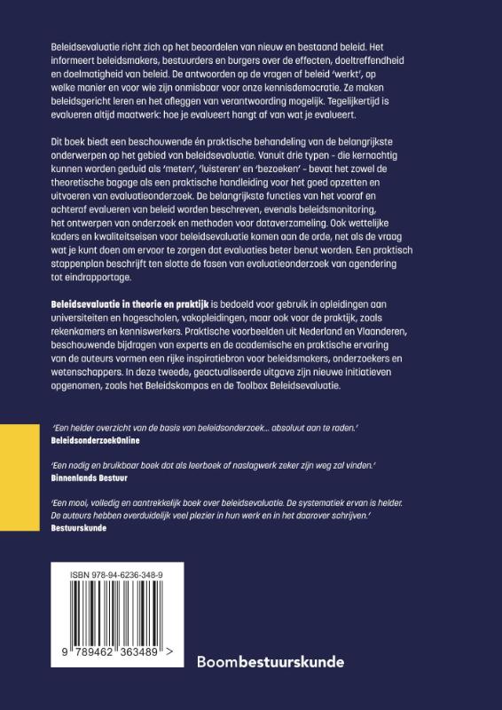 Beleidsevaluatie in theorie en praktijk (Paperback) Beleidsevaluatie in theorie en praktijk (Paperback)