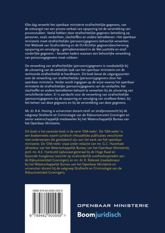 Verwerking van strafrechtelijke gegevens door het openbaar ministerie (Paperback) Verwerking van strafrechtelijke gegevens door het openbaar ministerie (Paperback)