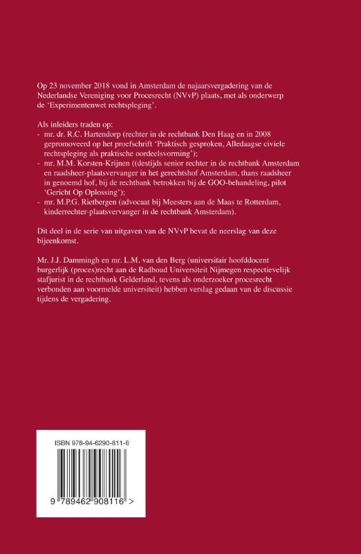 Experimentenwet rechtspleging (Paperback) Experimentenwet rechtspleging (Paperback)