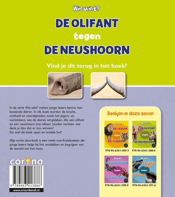 De olifant tegen de neushoorn (Hardback) De olifant tegen de neushoorn (Hardback)