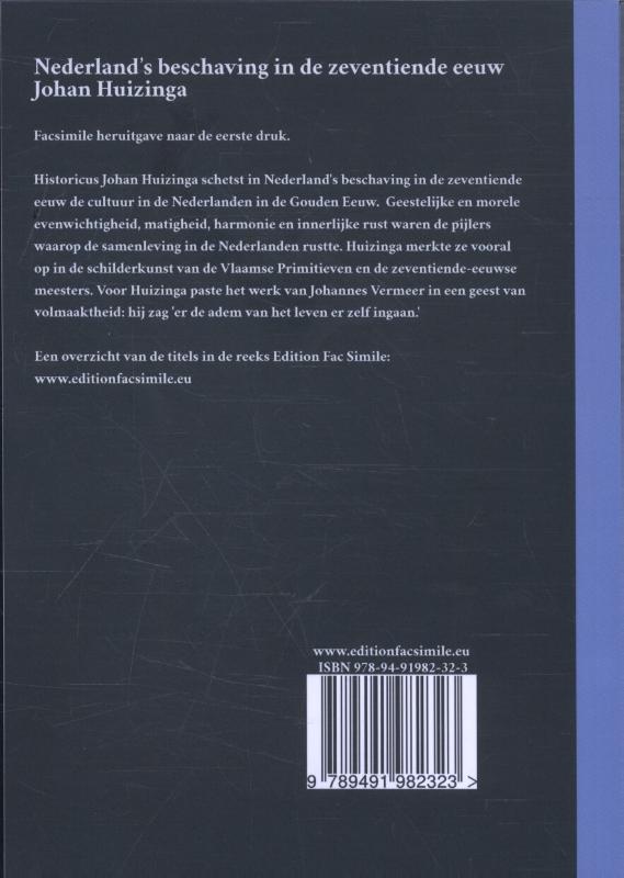 Nederland's beschaving in de zeventiende eeuw (Paperback) Nederland's beschaving in de zeventiende eeuw (Paperback)