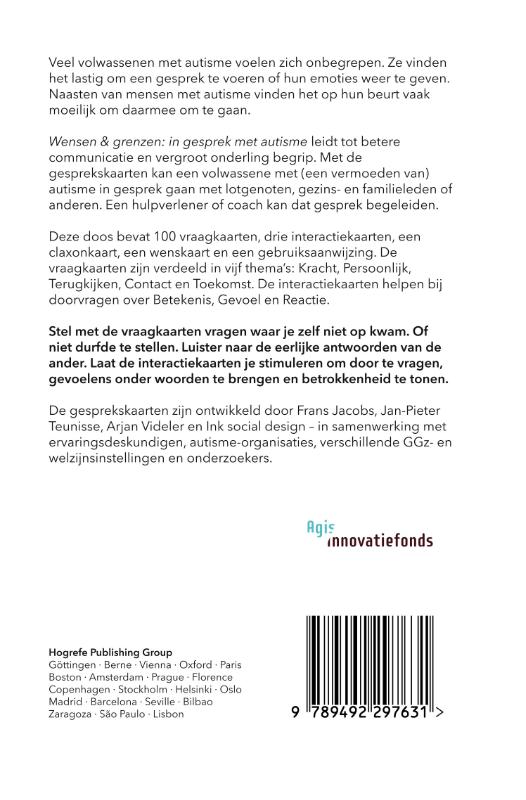 Wensen en grenzen: in gesprek met autisme (Kaartspellen) Wensen en grenzen: in gesprek met autisme (Kaartspellen)